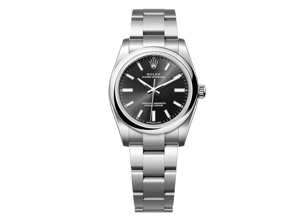 Rolex Oyster Perpetual 34mm 124200 Oystersteel Bright Black Dial