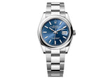 Rolex DateJust 36mm 126200 Oystersteel Bright Blue Dial