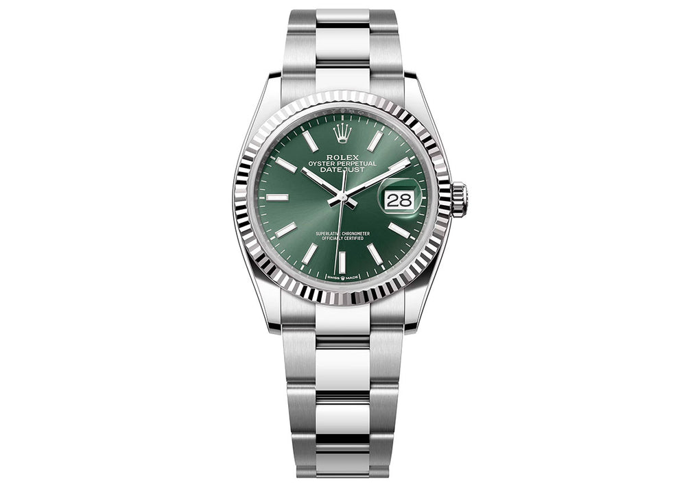 Rolex DateJust 36mm 126234 Oystersteel Oyster Mint Green Dial