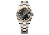 Rolex Datejust 41mm 126333 Two-Tone Oyster Black Diamond Dial