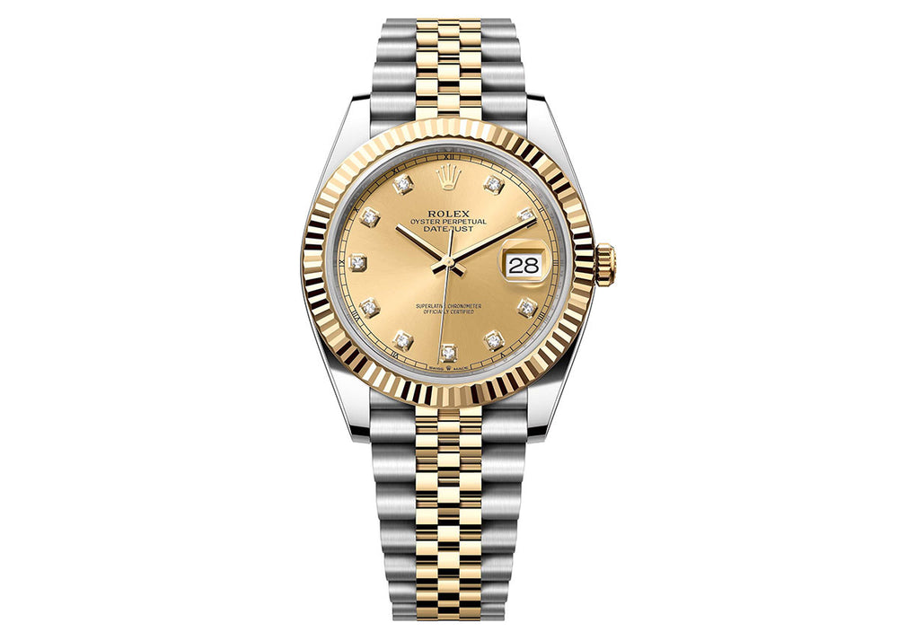 Rolex Datejust 41mm 126333 Two-Tone Jubilee champagne Diamond Dial