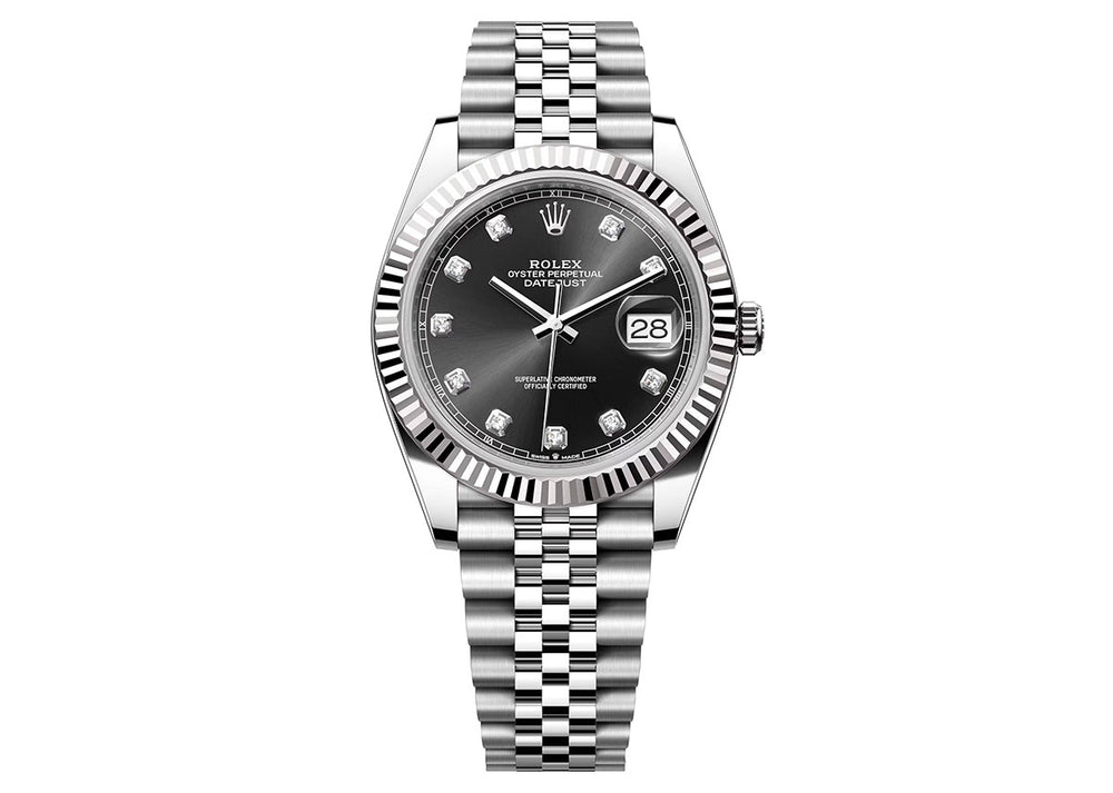 Rolex DateJust 41mm 126334 Oystersteel Jubilee Black Diamond Dial