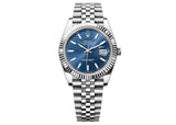 Rolex DateJust 41mm 126334 Jubilee Fluted Bright Blue Motif Dial
