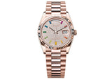 Rolex Day-Date 36mm 128235 Everose Gold President Diamond-Paved Dial
