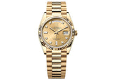 Rolex Day-Date 36mm 128238 Yellow Gold President Diamond Champagne Dial