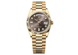 Rolex Day-Date 36mm 128238 Yellow Gold President Diamond Dark Gray Dial