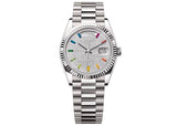 Rolex Day-Date 36mm 128239 White Gold President Diamond-Paved Dial