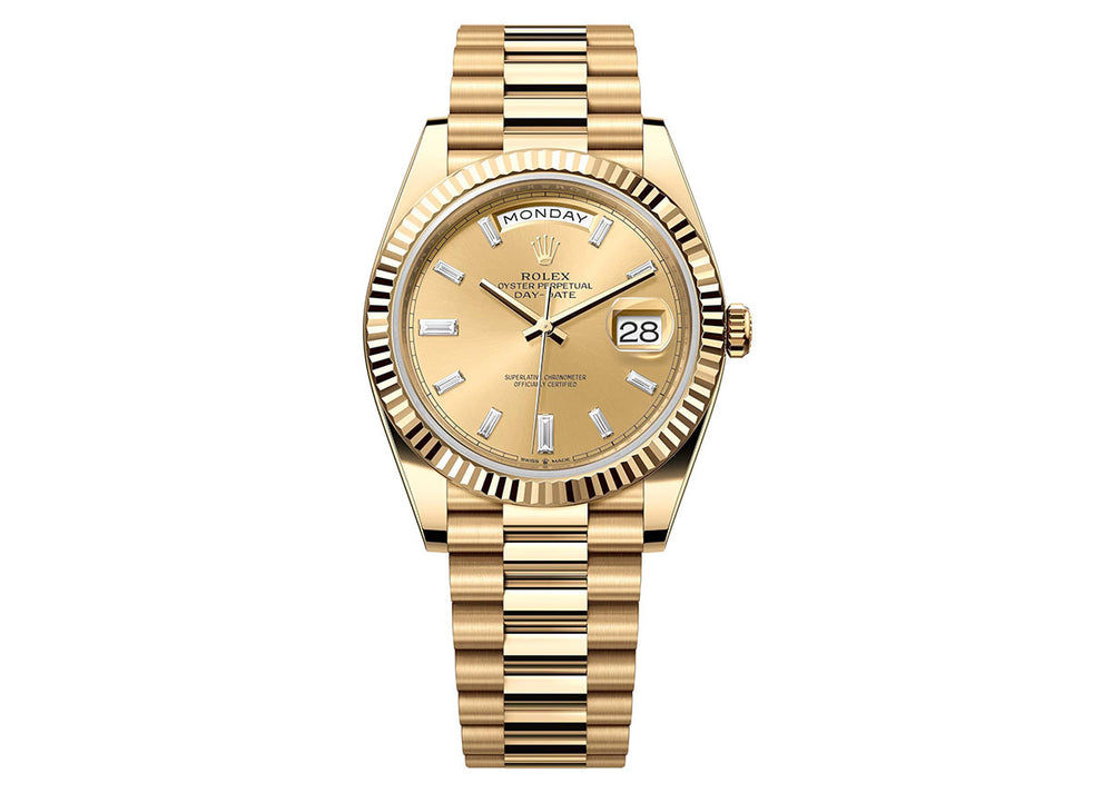 Rolex Day-Date 40mm 228238 Yellow Gold President Champagne Diamond Dial