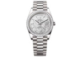 Rolex Day-Date 40mm 228349 White Gold President Diamond Bezel Meteorite Dial