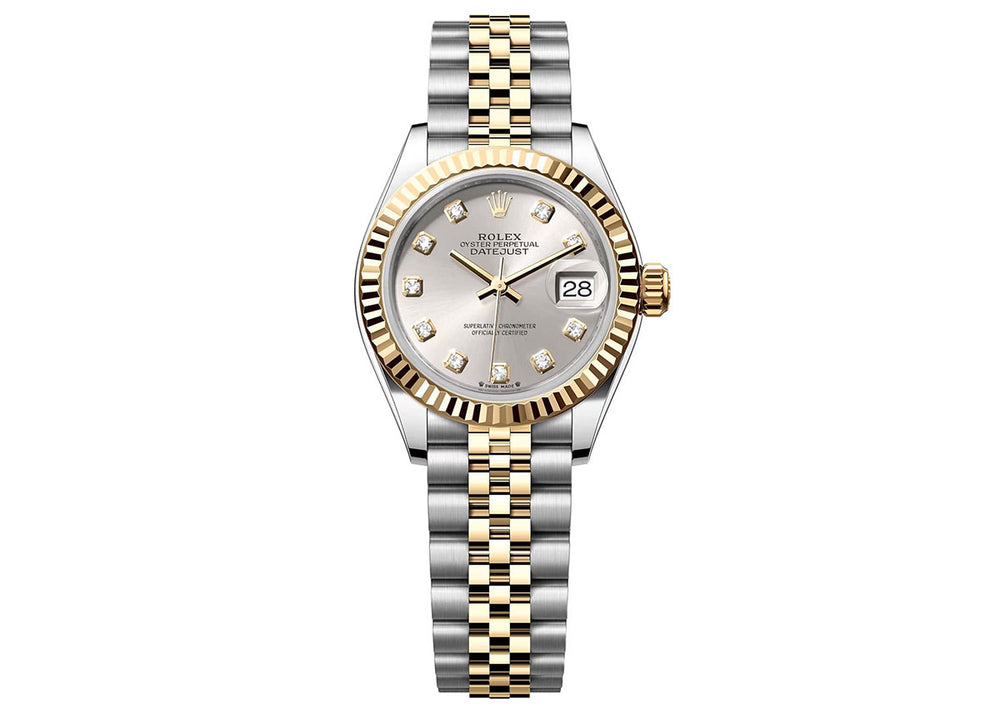 Rolex Lady Datejust 28mm 279173 Two-Tone Jubilee Silver Diamond Dial