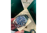 Rolex Sky Dweller 42mm 326934 Oystersteel Fluted Bright Blue Dial