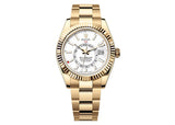Rolex Sky Dweller 42mm 326938 Oyster Yellow Gold White Dial