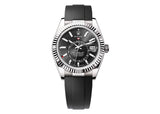 Rolex Sky Dweller 42mm 336239 White Gold Oysterflex Bright Black Dial