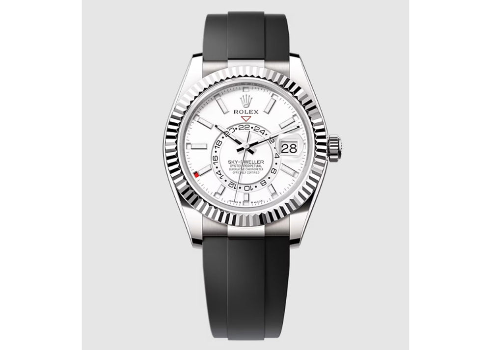 Rolex Sky-Dweller 42mm 336239 White Gold Oysterflex White Dial