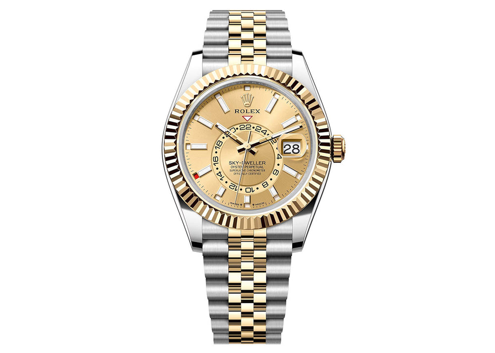 Rolex Sky-Dweller 42mm 336933 Two-Tone Jubilee Champagne Dial