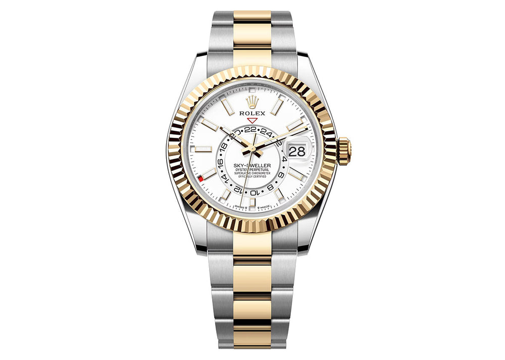 Rolex Sky Dweller 42mm 326933 Two-Tone Oystersteel White Dial