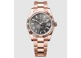Rolex Sky-Dweller 42mm 336935 Everose Gold Oyster Fluted Slate Dial