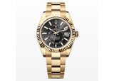Rolex Sky-Dweller 42mm 336938 Yellow Gold Oyster Bright Black Dial