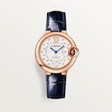 Cartier Ballon Bleu De Watch 35.0mm WGBB0052 White Dial Leather 
