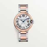 Cartier Ballon Bleu De Watch 36mm W2BB0033 Silver Dial Gold And Steel 