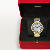 Cartier Ballon Bleu De Watch 42mm W2BB0039 Silver Dial Gold And Steel 7