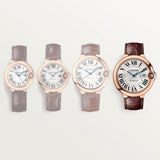 Cartier Ballon Bleu De Watch 42mm WGBB0030 Silver Dial Leather 2
