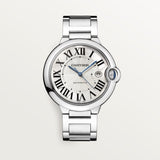 Cartier Ballon Bleu De Watch 44.1mm WSBB0049 Silver Dial Steel 