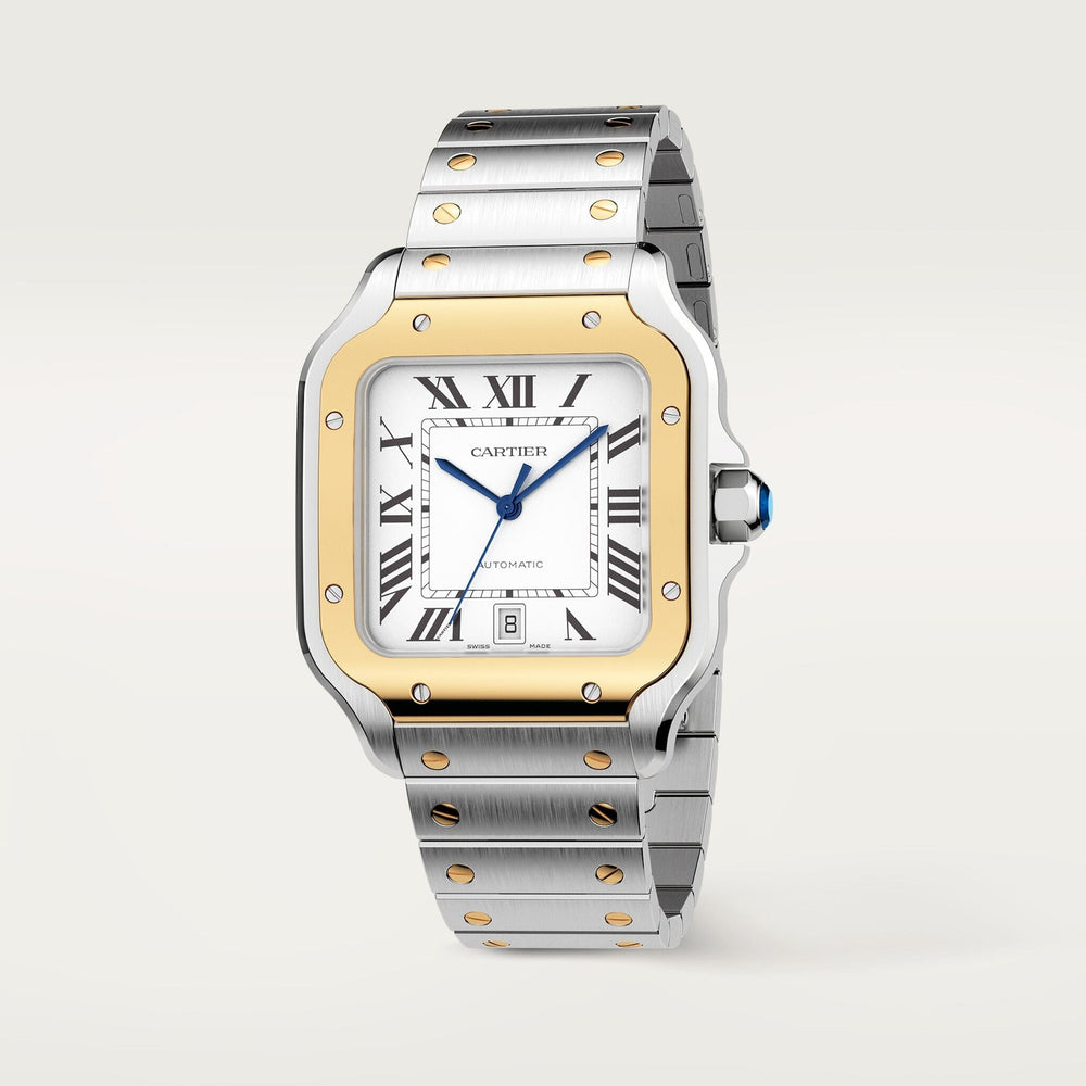 Cartier Santos De 39.8 mm W2SA0009 Silvered Opaline Dial Steel Unworn/ Complete/2024  2