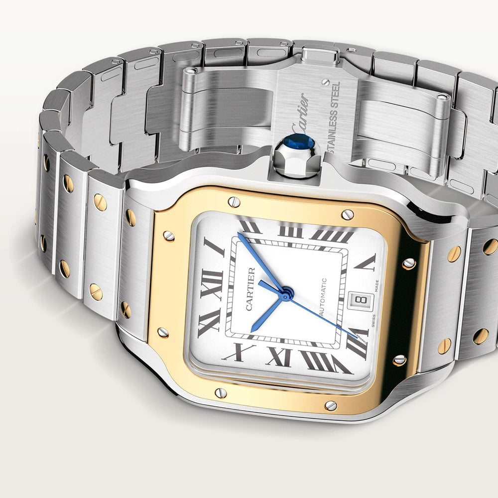 Cartier Santos De 39.8 mm W2SA0009 Silvered Opaline Dial Steel Unworn/ Complete/2024  8