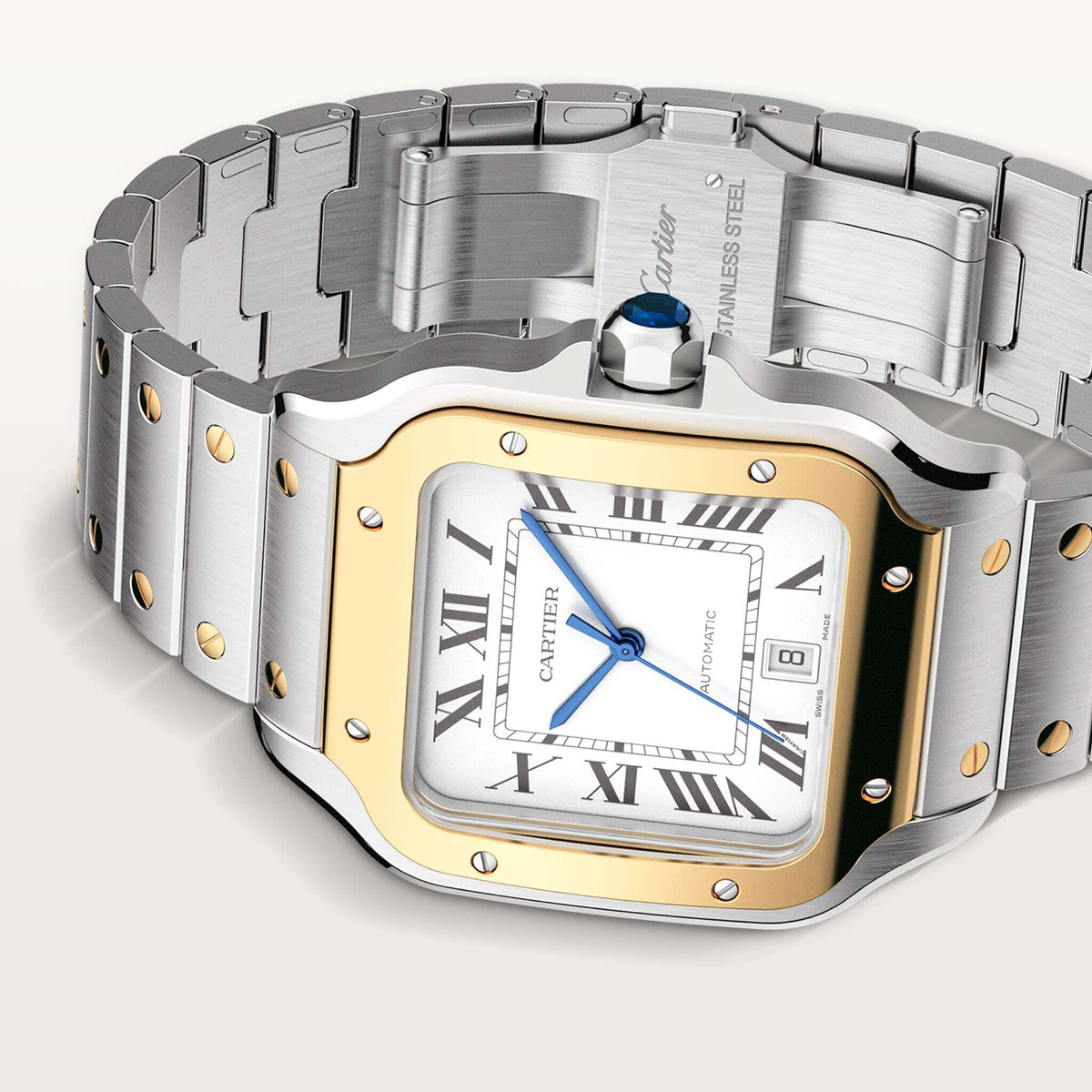 【Cartier】santos de Cartier LM コマ2つ Cartier】santos de Cartier LM コマ2つ Cartier】santos de