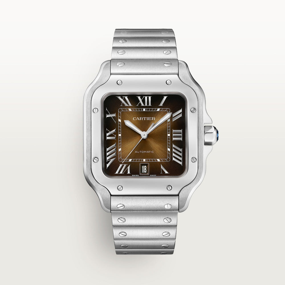 Cartier Santos De 39.8 mm WSSA0064 Brown Sunray-Brushed Dial Steel Unworn/ Complete/2024 
