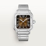 Cartier Santos De 39.8 mm WSSA0064 Brown Sunray-Brushed Dial Steel Unworn/ Complete/2024 