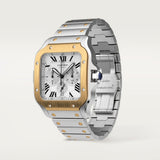 Cartier Santos De Chronograph Watch 51.3mm W2SA0008 Silver Dial Steel 2