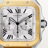 Cartier Santos De Chronograph Watch 51.3mm W2SA0008 Silver Dial Steel 7