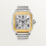 Cartier Santos De Chronograph Watch 51.3mm W2SA0008 Silver Dial Steel 