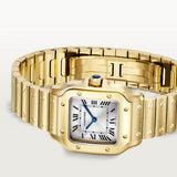 Cartier Santos De Watch 34.5mm WGSA0107 White Dial Yellow Gold 5