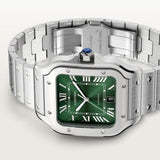 Cartier Santos De Watch 47.5mm WSSA0062 Green Dial Steel 5