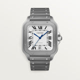 Cartier Santos De Watch 47.5mm WSSA0089 White Dial Titanium 