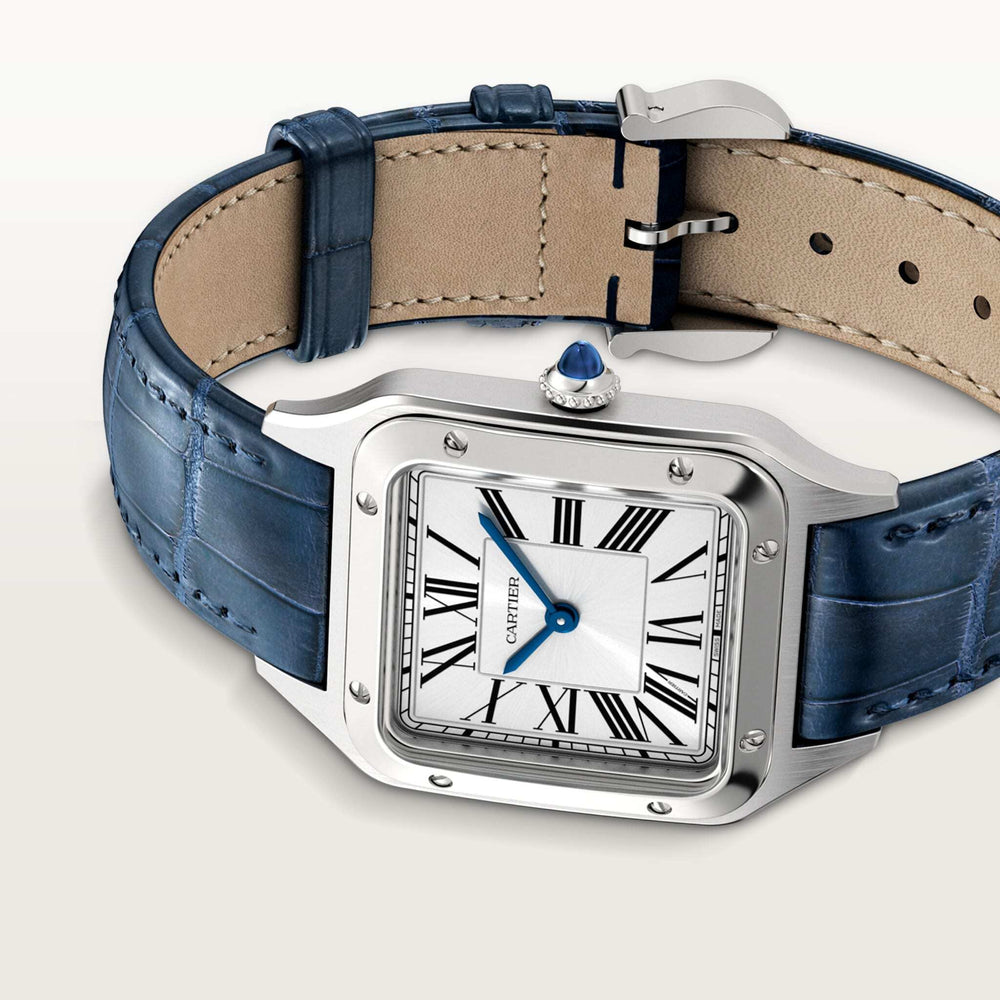 Cartier Santos-Dumont 38 mm WSSA0023 Satin-Brushed Silver D Leather Unworn/ Complete/2024  8