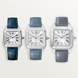 Cartier Santos Dumont Watch 38 mm CRWSSA0086 Blue Leather Silver D Unworn/Complete/2025 5
