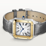 Cartier Santos-Dumont Watch 46.6mm W2SA0034 Silver Dial Alligator Skin 5