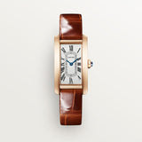 Cartier Tank Am&eacute;ricaine Watch 35.4mm WGTA0340 Silver Dial Leather 