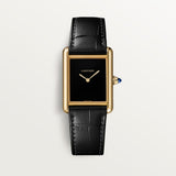 Cartier Tank Louis Watch 33.7mm WGTA0091 Black Dial Leather 