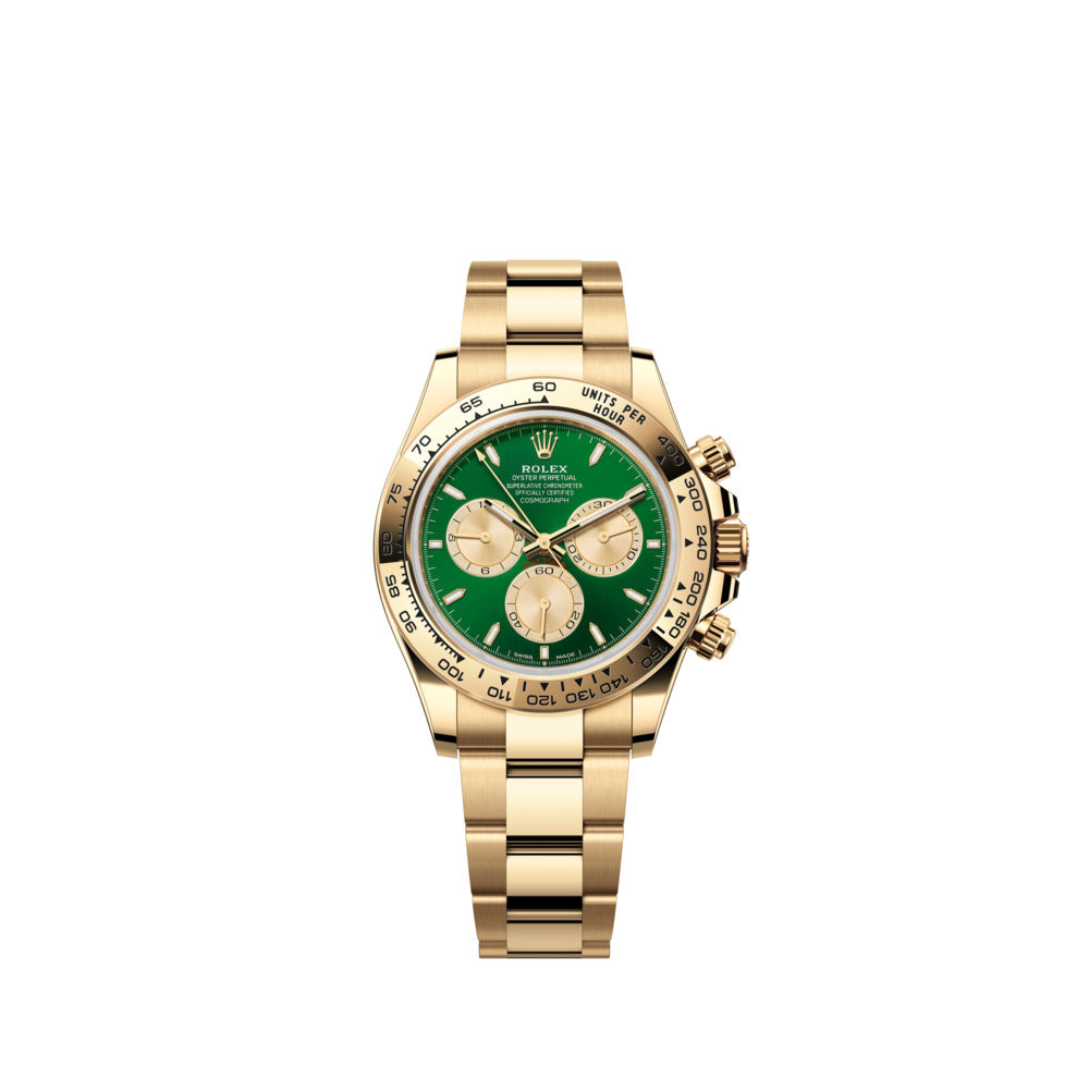 Rolex Cosmograph Daytona 40mm 126508 Yellow Gold Bright Green And Golden D Unworn/Complete/2025