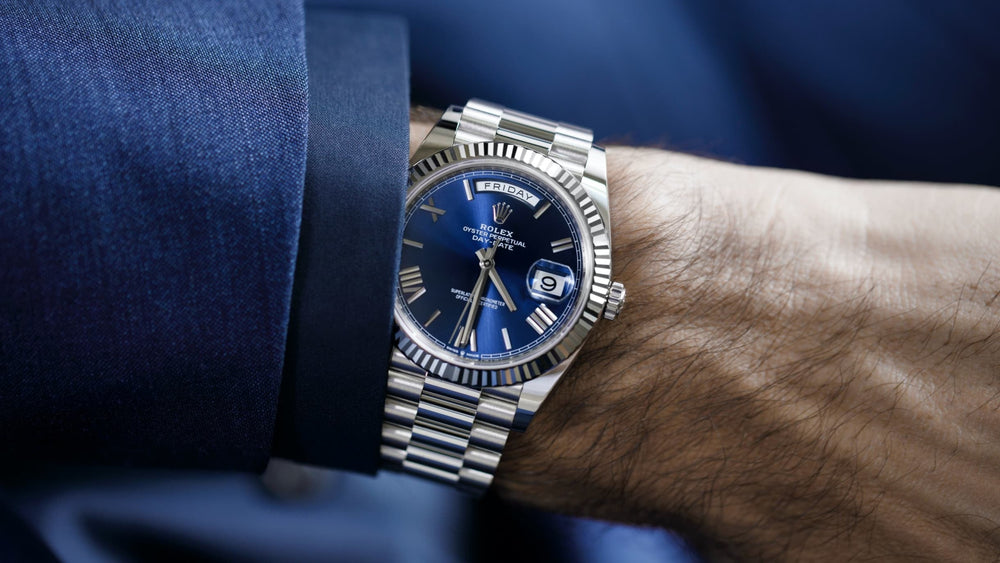 Rolex Day-Date 40 mm 228239-0007 President Fluted Blue Dial
