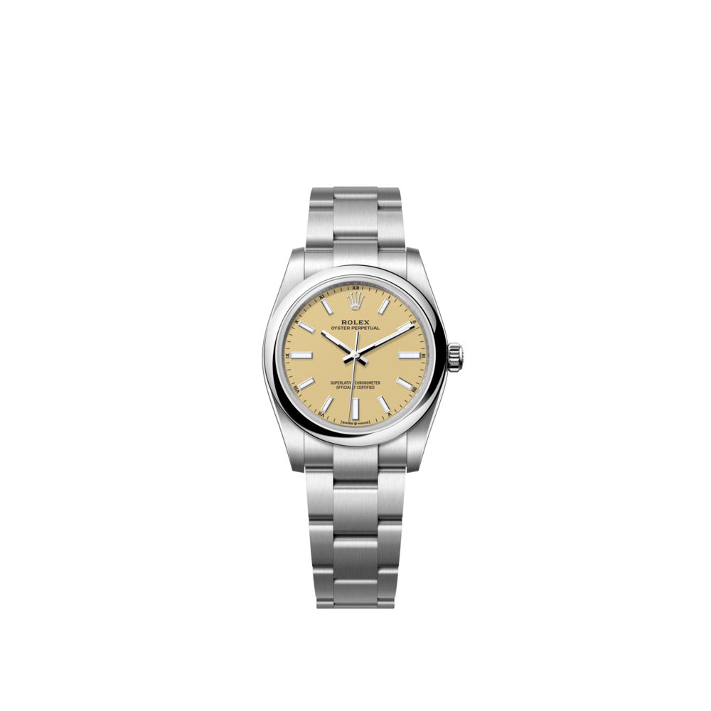 Rolex Oyster Perpetual 34mm 124200 Oystersteel Beige Dial Unworn/Complete/2025