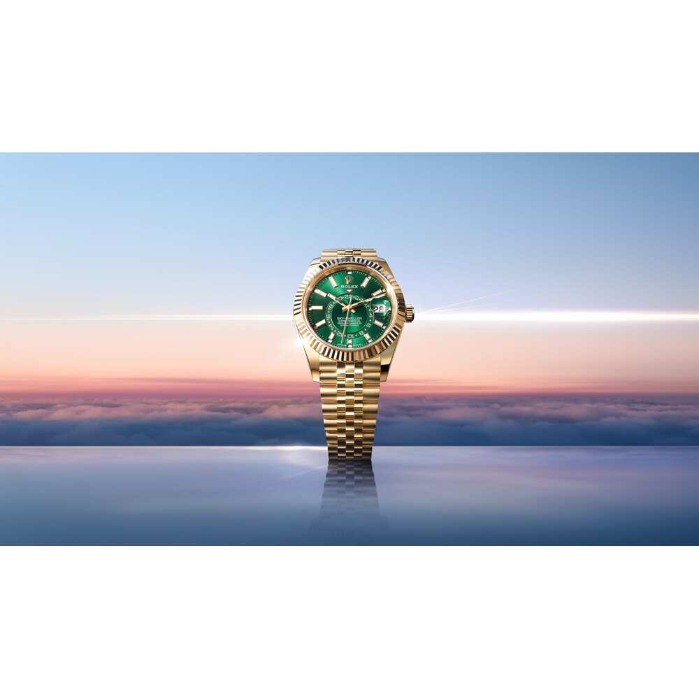 Rolex Sky-Dweller 42mm 336938 Yellow Gold Jubilee Bright Green Dial Unworn/Complete/2025 2