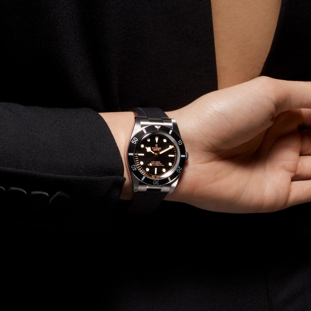 Tudor Black Bay 54 M79000N-0002 37mm Black rubber strap Black Dial  2