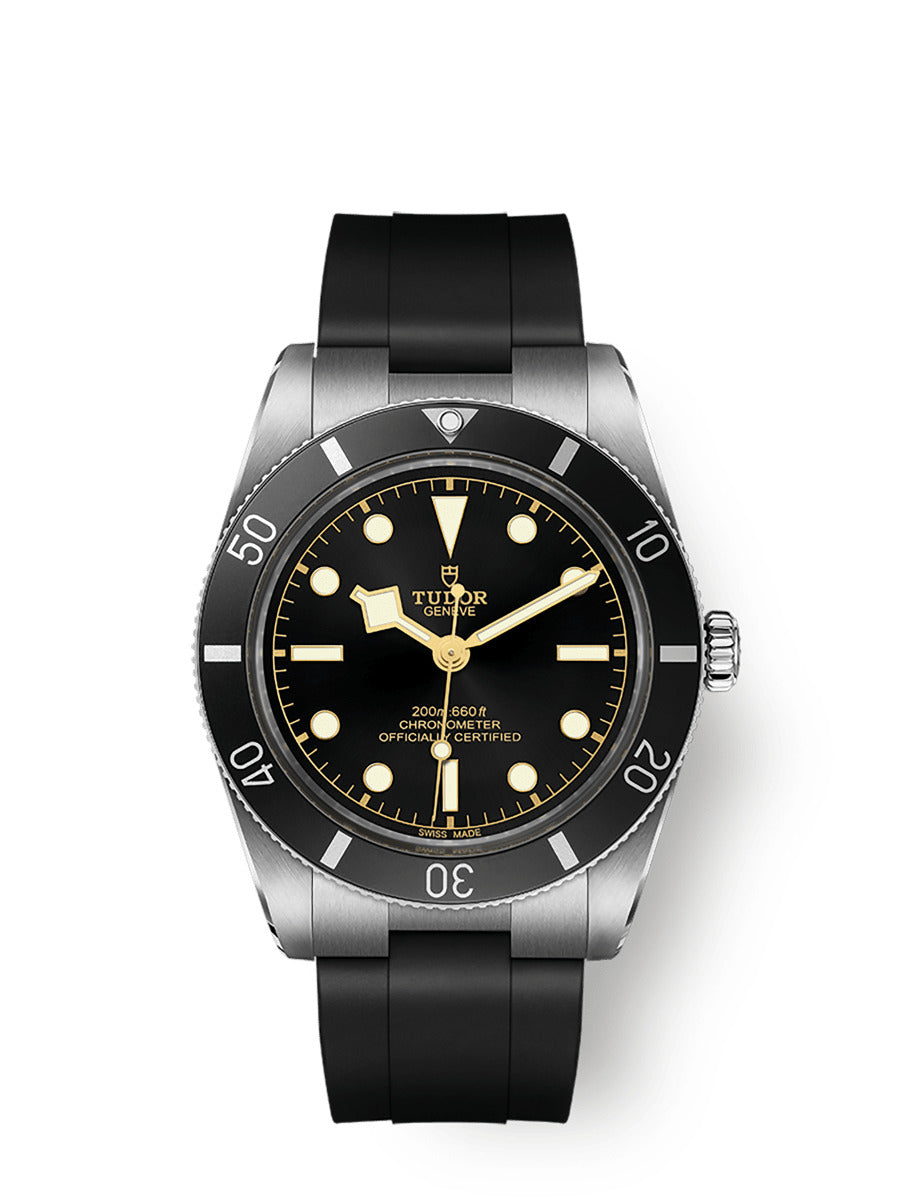 Tudor Black Bay 54 M79000N-0002 37mm Black rubber strap Black Dial 