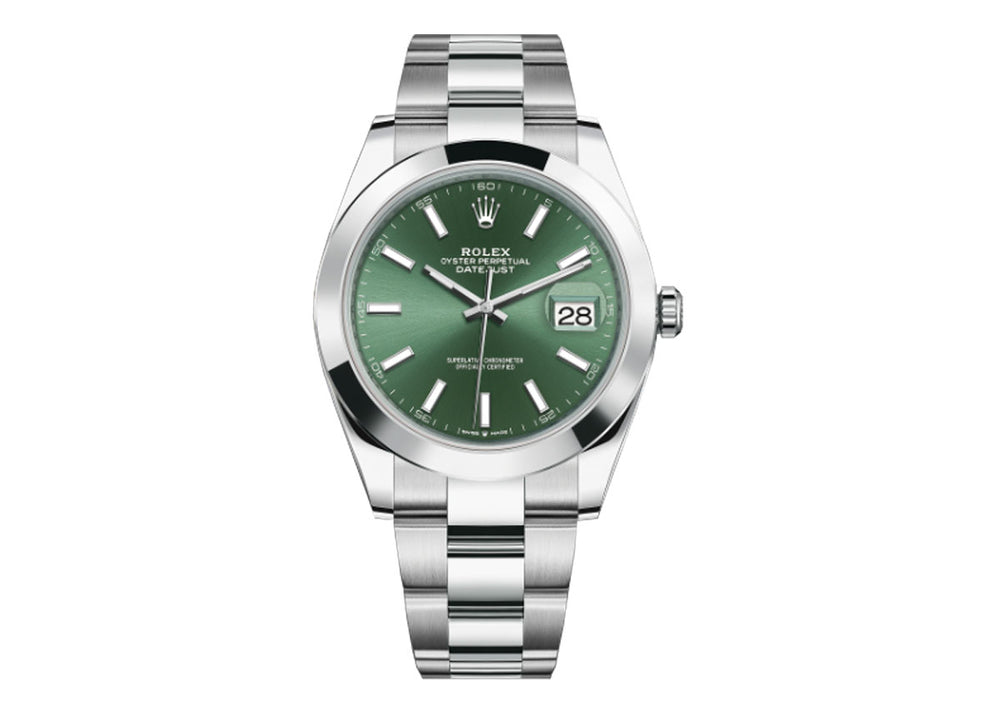 Rolex Oyster Perpetual Date Just 41mm 126300 Oystersteel Mint Green Dial